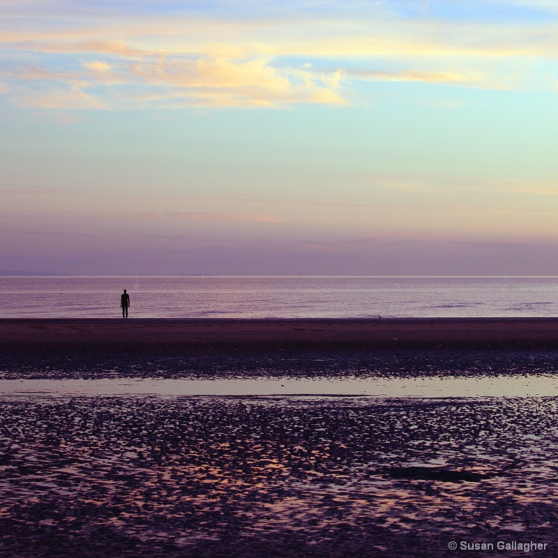 Beach stroll at dusk