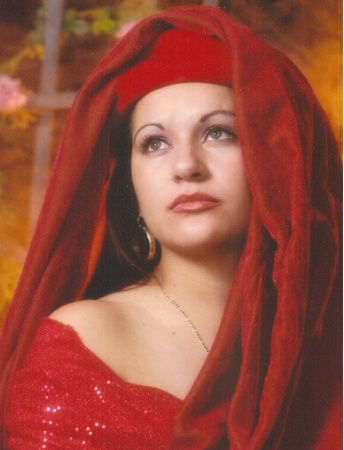 Lady In Red Shawl