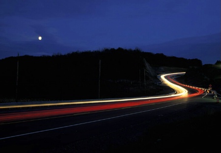 Moon-lit drive