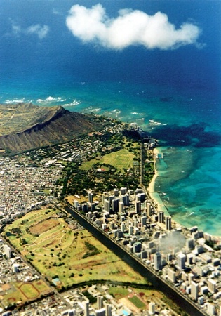 Over Honolulu