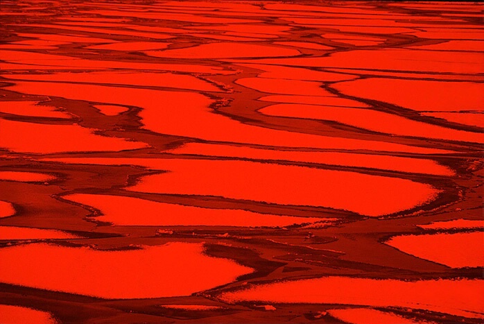 Lake Ice in Red