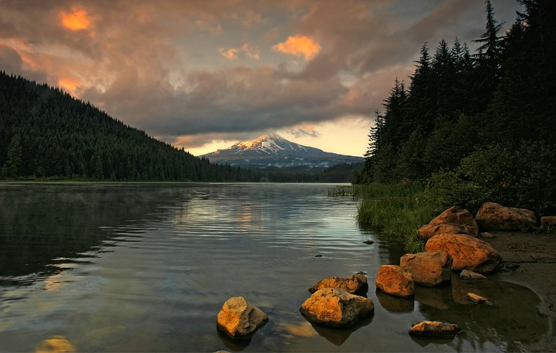 Evening Comes to Trillium Lake