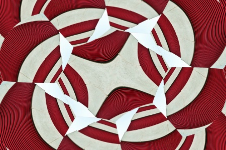 RED & WHITE ABSTRACT