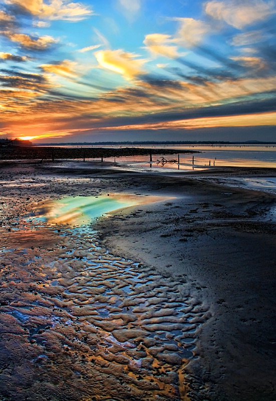 The Colors Of A Shoreline Sunset