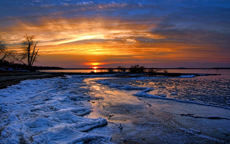 Snow And Ice And Some "God Rays"