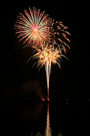 fireworks by the lake 