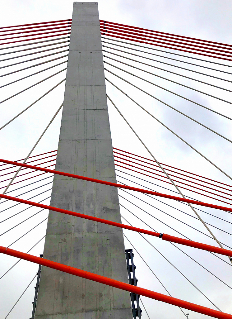 Cable-stayed bridge lines