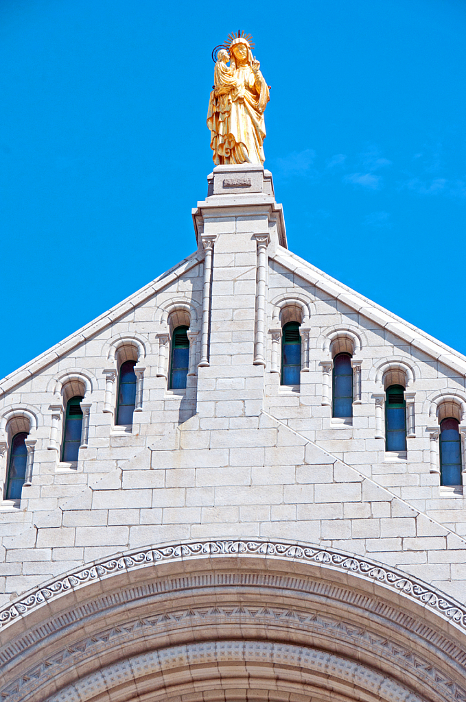 Front of a church.