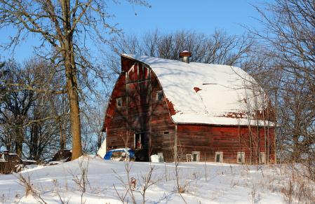 Old Barn in Winter