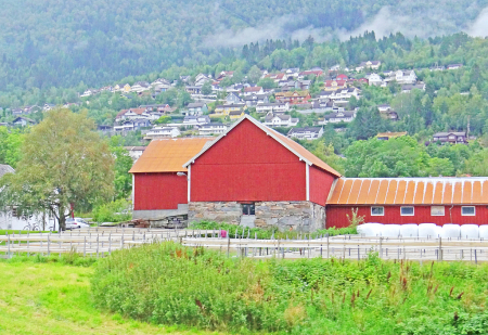 Barns in Norwegian village 2.