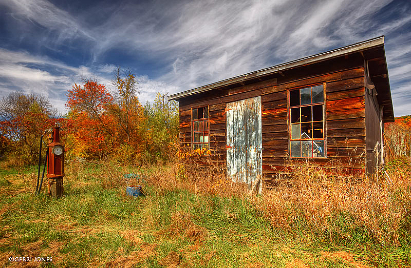 The Old Pump and Outhouse