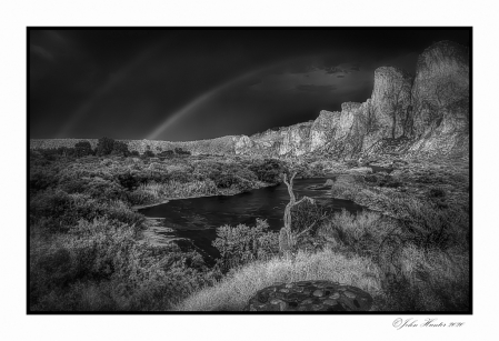 Rain Storm at Salt River BW