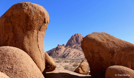 Rocks and a Mountain