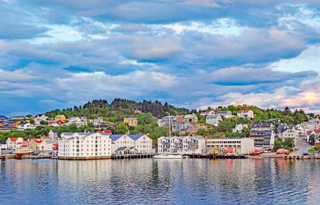 A beautiful seaport in Norway.