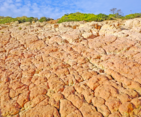 Near the coast Stone formation.