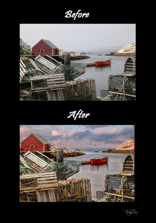 Peggy's Cove Before and After