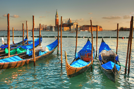 Gondolas in Venice