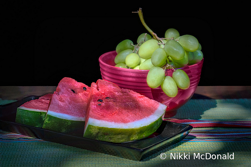 Summer Fruit - Watermelon and Grapes - No 3