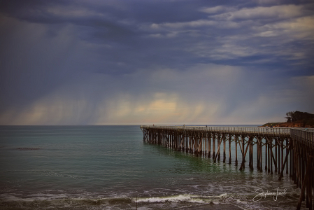 Storm Moving In San Simeon Pier 