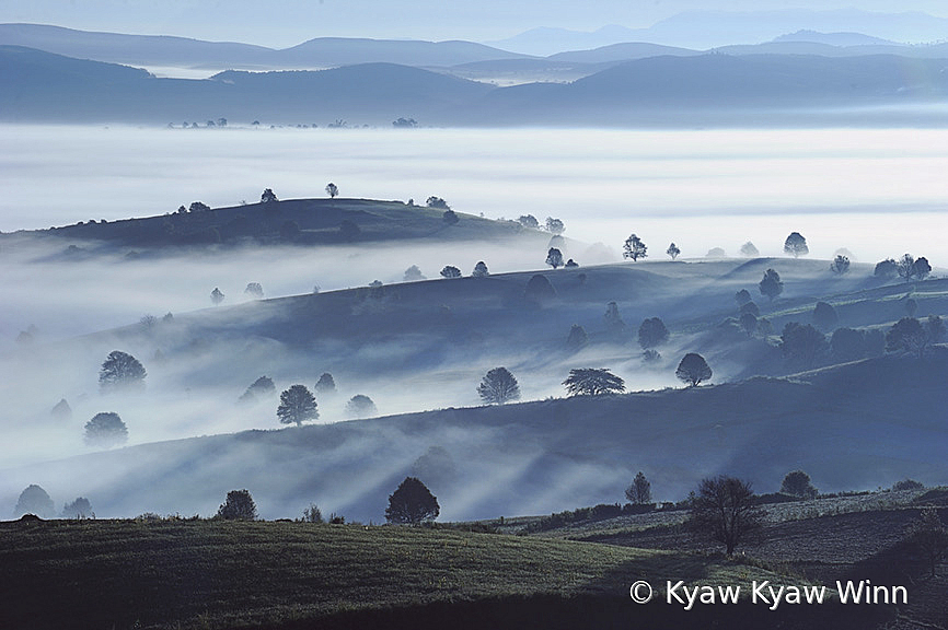 Morning View of Shan State in Myanmar