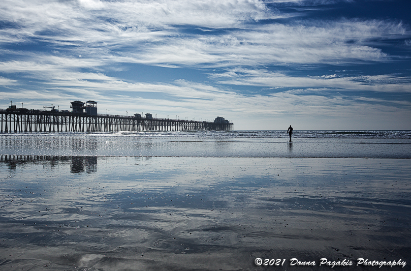 Oceanside Cloudy Reflections 