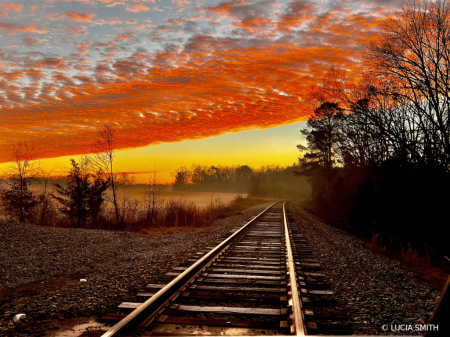 Fiery sunrise