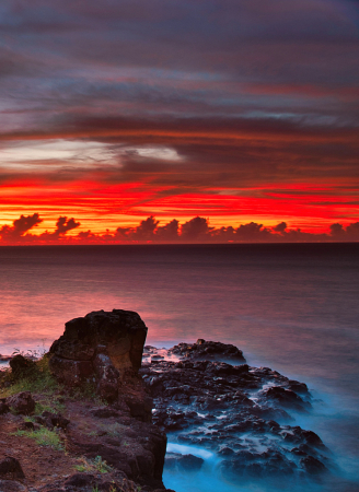 Albion Cliff at sunset