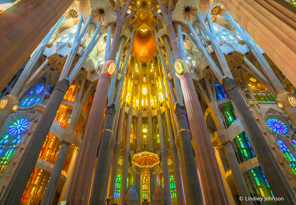 Inside La Sagrada Familia in Barcelona