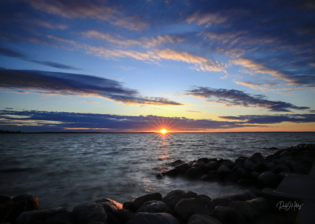 Sunset Over The Lake