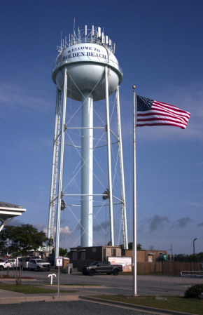 Old Glory and Water Tower
