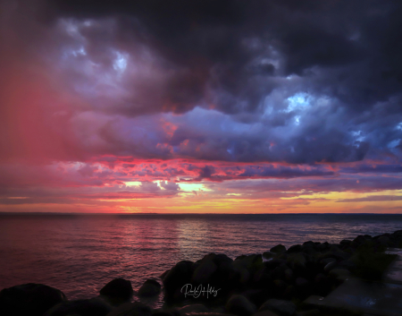 Sunset Meets Storm Clouds