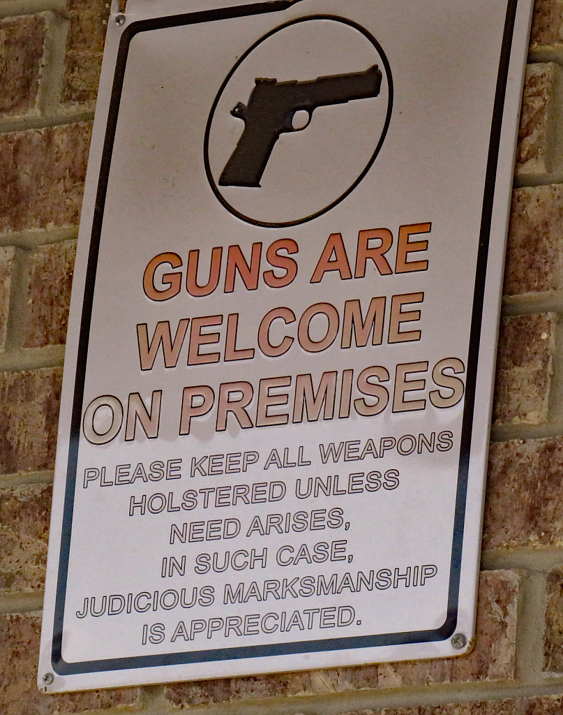 Sign On A Convenience Store In Oklahoma