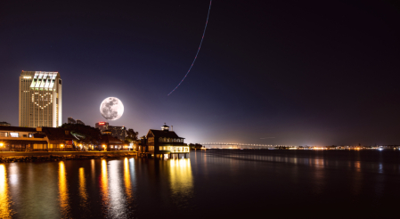 Moon Over Seaport Village