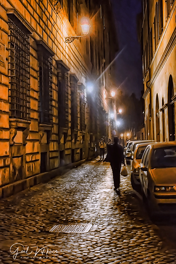 Dark alley in Rome