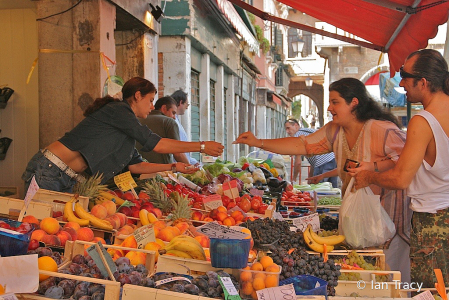Rialto Market vendor, Venice