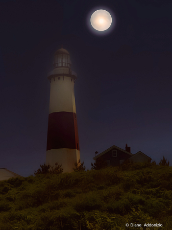 Lighthouse under the Moon