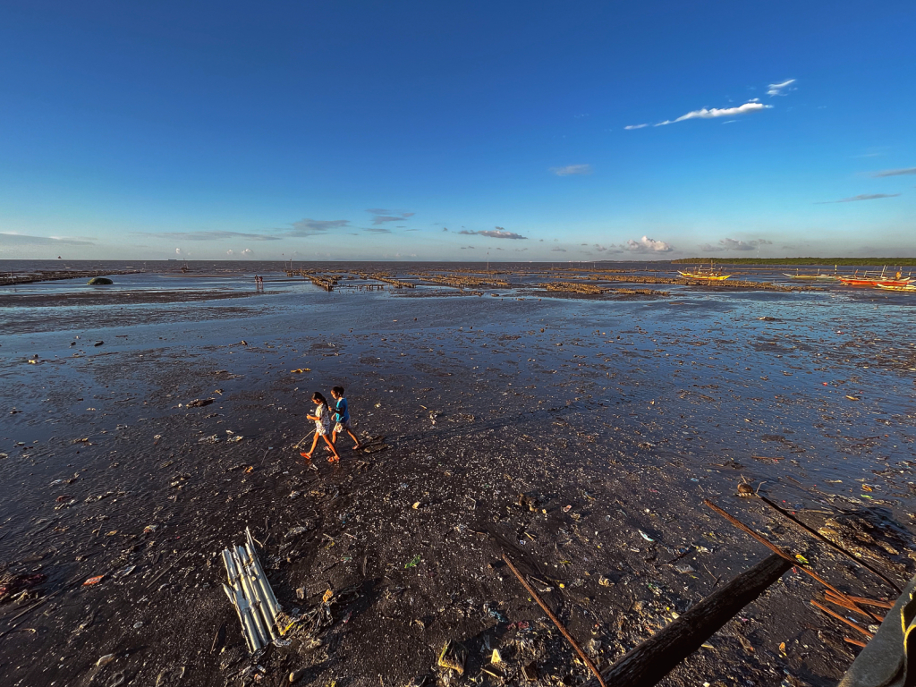 two kids at the beach