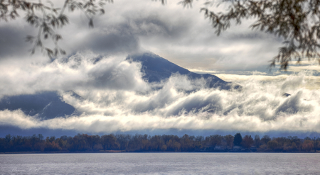 Low clouds over Konocti