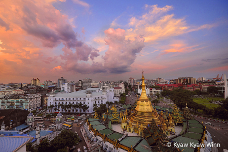 Downtown of Yangon 