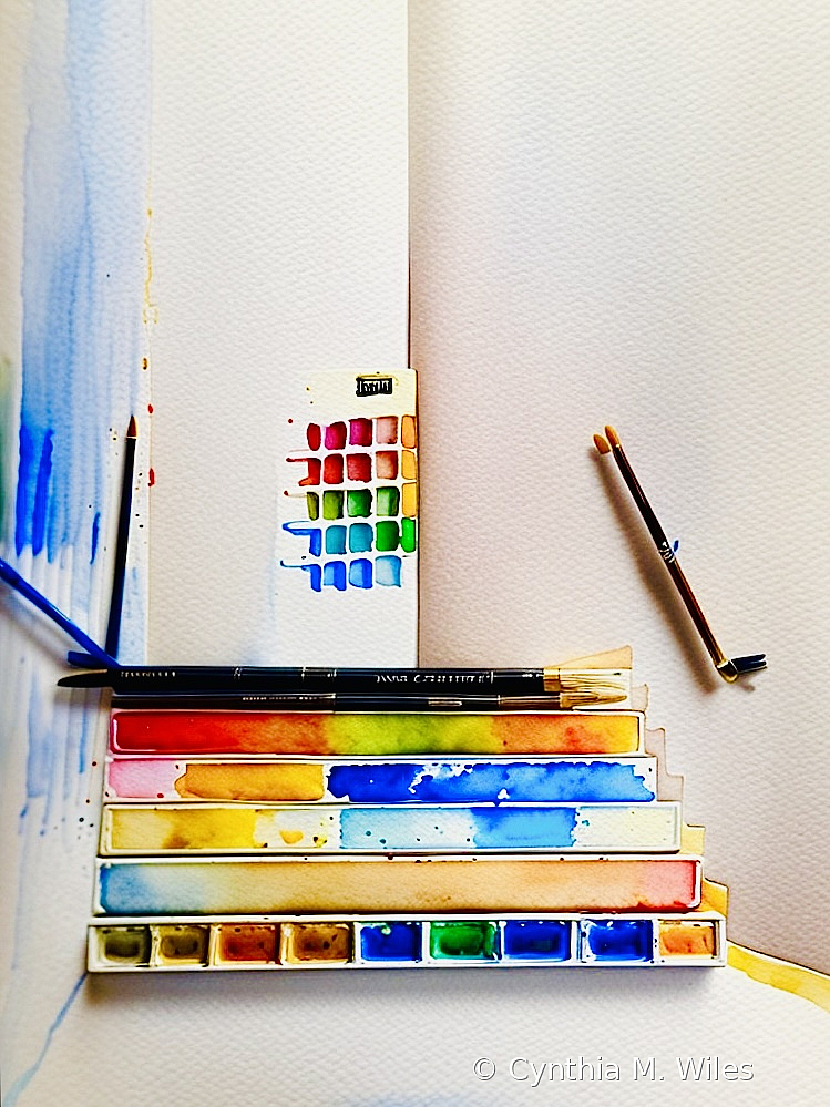 Watercolors Stairs 