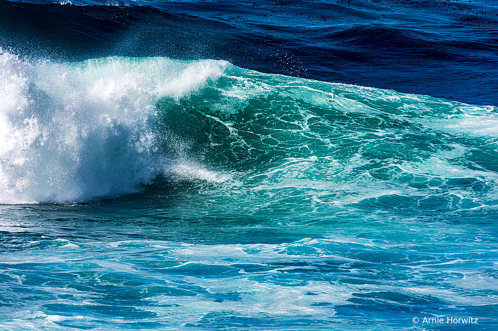 Layers of Blue, Green and White