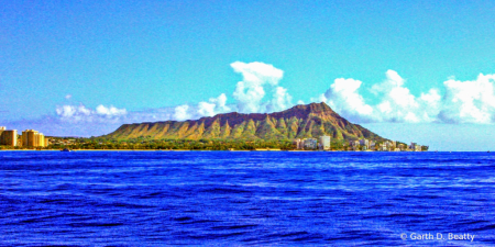 Diamond Head from Our Whale Serching Boat