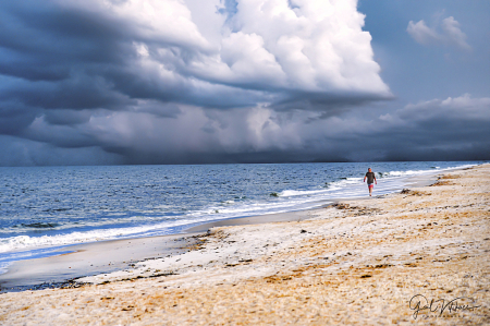 Walking on the beach