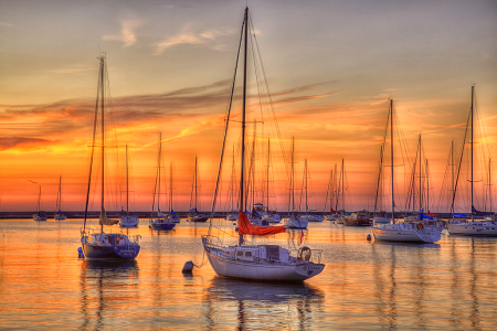 Chicago Harbor Sunrise