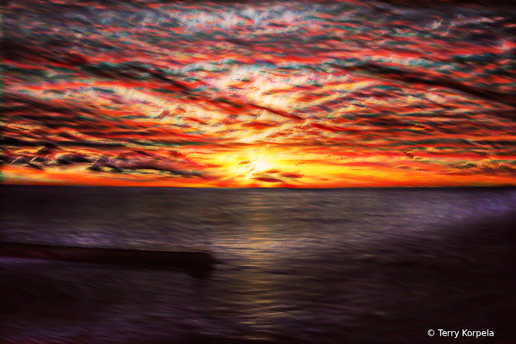 Caribbean Sunset Abstract