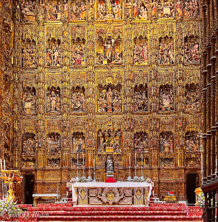 The Cathedral Wall Behind the Alter