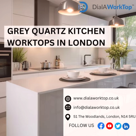 White Quartz kitchen worktops in london