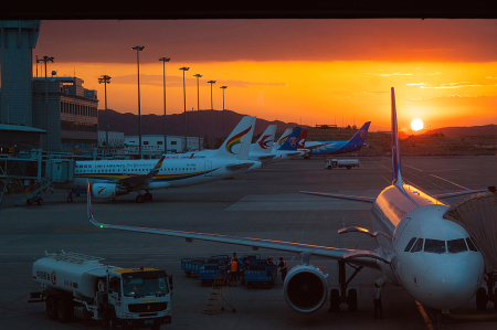 Evening of Airport