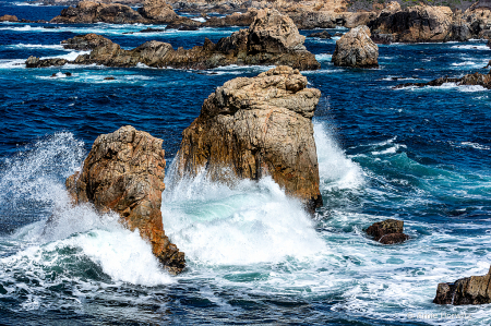 Waves Against Rocks - VI