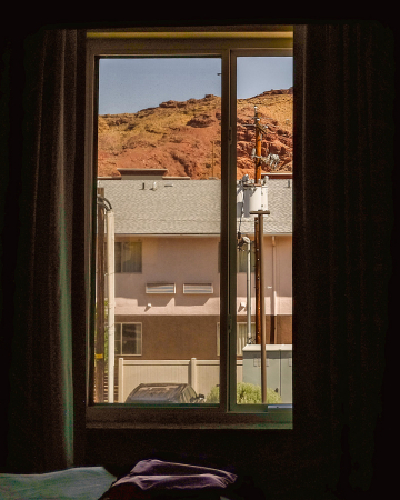 Hotel window view 